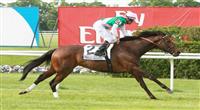 05 22 2010: Treat Gently (GB) & Kent Desormeaux win the 52nd running of the Grade 2 Sheepshead Bay Stakes, 1/ 3/8 mile for F&M 3 year old and up on the inner turf. Trainer Bill Mott. Owner Juddmonte Farms 
