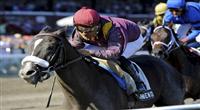 Jackson Bend (no. 2), ridden by Corey Nakatani and trained by Nick Zito, wins the James Marvin Stakes for three year olds and upward on July 22, 2011 at Saratoga Race Track in Saratoga Springs, New York. (Bob Mayberger/Eclipse Sportswire) 