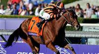Nov. 03, 2012 - Arcadia, California, U.S - Little Mike (FL)ridden by Ramon A. Dominguez and trained by (Trainer), wins the Breeders' Cup Turf Dale Romans at Santa Anita Park in Arcadia, CA. 