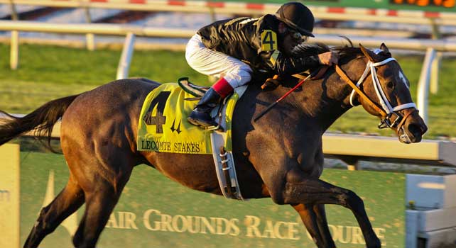 OXBOW ridden by Jon Court wins The 69 Running of Lecomte Stakes at Fair Grounds Race Course, New Orleans, LA on January 19, 2013.