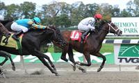 Brethren wins career debut at Belmont (10-16-10). 