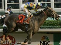 Street Sense captures the 2007 Kentucky Derby with Calvin Borel aboard