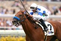 August 14th 2010: Sidney's Candy and Joel Rosario win the La Jolla Handicap in record time at Del Mar Race Track in Del Mar CA. 