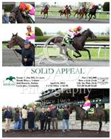 Solid Appeal wins an Allowance race at Keeneland with Joel Rosario.