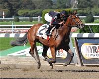 Awesome Feather wins 2011 Le Slew. 