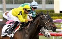 Lady Carlock beats Mushka in the Suwanee River at Gulfstream
