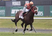Mission Approved, with jockey Jose Espinoza, defeats Gio Ponti in the 2011 Manhattan Stakes G1 