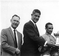 Burley Parke, Louis Wolfson and Fernando Alvarez after Roman Brother won the Jersey Derby 5/3/1964