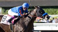 Game On Dude and Chantal Sutherland win the Goodwood Stakes(GI)at Santa Anita in Arcadia, CA. October 01, 2011 