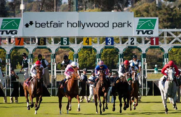 May 28, 2012. Horses break from the gate in the Gamely Stakes(GI) at Betfair Hollywood Park, Inglewood, Ca.