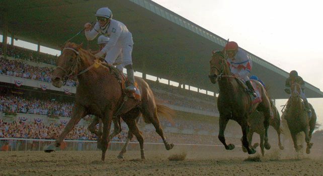 Drosselmeyer captures the 2010 Belmont Stakes over Fly Down and First Dude