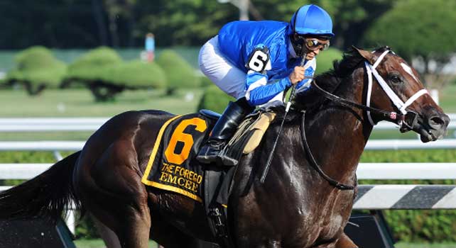 Emcee wins 2012 Forego at Saratoga.