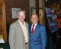 Steve Cauthen and Jorge Velasquez at Belmont Park