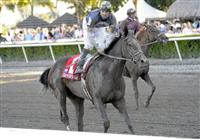 10 March 20: Soaring Empire (no. 1) in the 59th running of the grade 1 Florida Derby for three year olds at Gulfstream Park in Hallendale Beach, Florida.