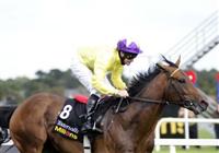 September 05, 2009: Trainer John Oxx's Sea The Stars and ridden by Mick Kinane winThe Tattersalls Millions Irish Champion Stakes from Fame and Glory in second and Mastercraftsman in third. Leopardstown Racecourse, Dublin, Ireland.