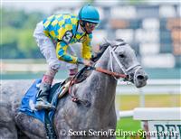 Stat breaks his maiden at Belmont Park.