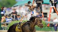 1 May 10: Calvin Borel and Super Saver win the 136th running of the Kentucky Derby at Churchill Downs in Louisville, Kentucky