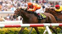 July 24 2010: Evening Jewel and Victor Espinoza win the San Clemente Handicap at Del Mar Race Track in Del Mar CA. 