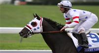 Court Vision with Robby Albarado up prior to winning The Shadwell Turf (gr.I) at Keeneland. 10.10.2009 