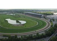 Aerial shot of Belmont Park.